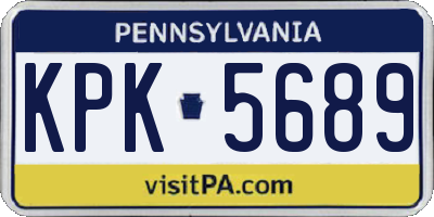 PA license plate KPK5689