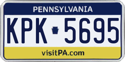 PA license plate KPK5695