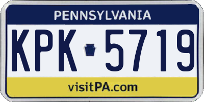 PA license plate KPK5719