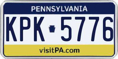 PA license plate KPK5776
