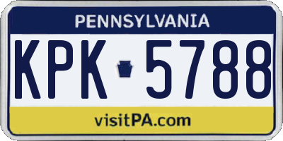 PA license plate KPK5788