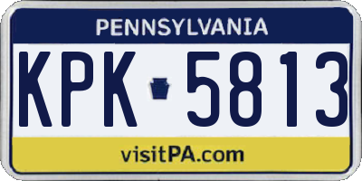 PA license plate KPK5813