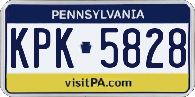 PA license plate KPK5828