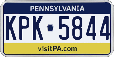 PA license plate KPK5844