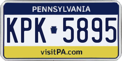 PA license plate KPK5895