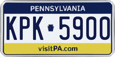 PA license plate KPK5900
