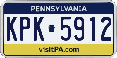 PA license plate KPK5912