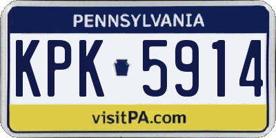 PA license plate KPK5914