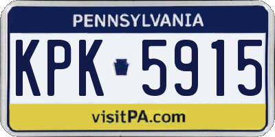 PA license plate KPK5915