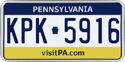 PA license plate KPK5916