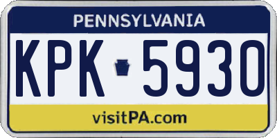 PA license plate KPK5930