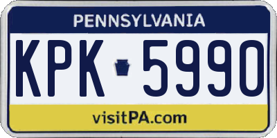 PA license plate KPK5990