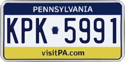 PA license plate KPK5991
