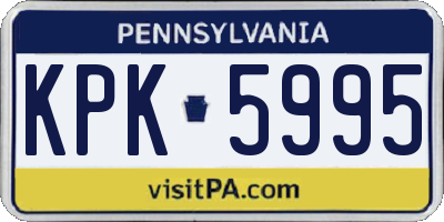 PA license plate KPK5995