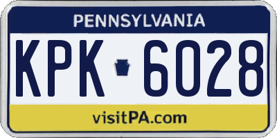 PA license plate KPK6028