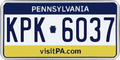 PA license plate KPK6037