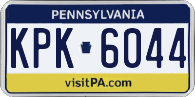 PA license plate KPK6044