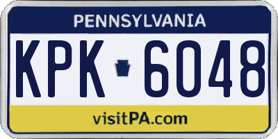 PA license plate KPK6048