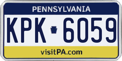 PA license plate KPK6059