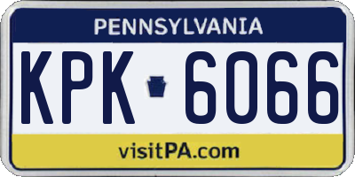 PA license plate KPK6066