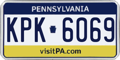 PA license plate KPK6069