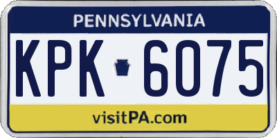 PA license plate KPK6075