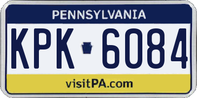 PA license plate KPK6084
