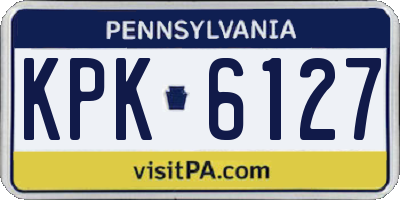 PA license plate KPK6127