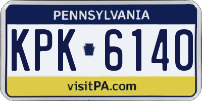 PA license plate KPK6140