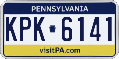 PA license plate KPK6141