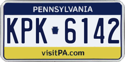 PA license plate KPK6142