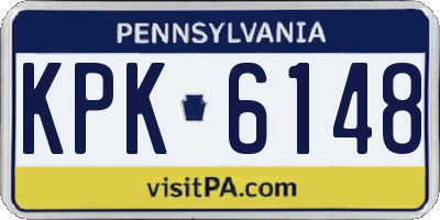 PA license plate KPK6148