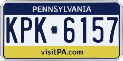 PA license plate KPK6157