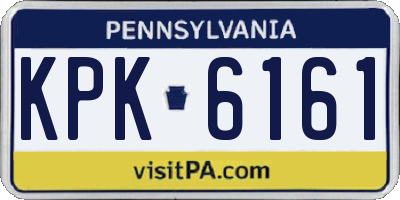 PA license plate KPK6161