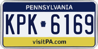 PA license plate KPK6169
