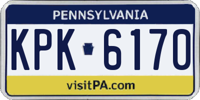 PA license plate KPK6170
