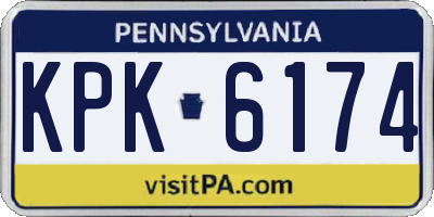 PA license plate KPK6174