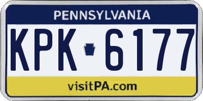 PA license plate KPK6177