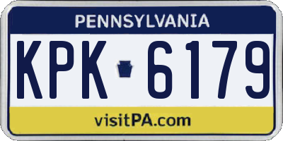 PA license plate KPK6179