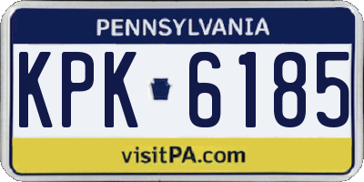 PA license plate KPK6185