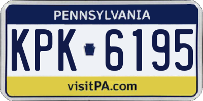 PA license plate KPK6195