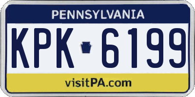 PA license plate KPK6199