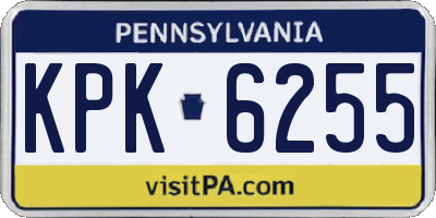 PA license plate KPK6255