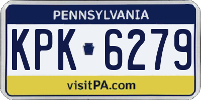 PA license plate KPK6279