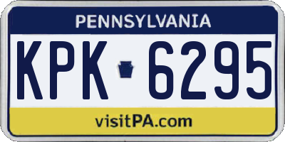 PA license plate KPK6295