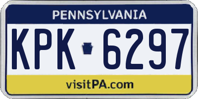 PA license plate KPK6297