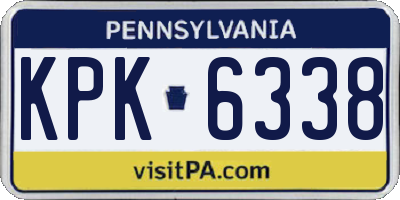 PA license plate KPK6338