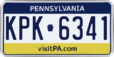 PA license plate KPK6341