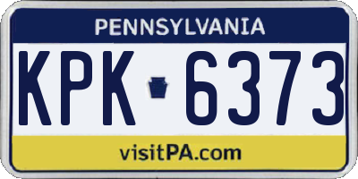 PA license plate KPK6373