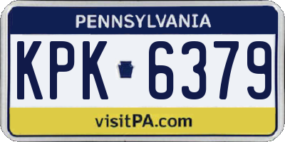 PA license plate KPK6379